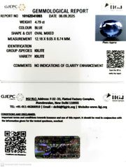 4.79/CT Natural Iolite With Govt. Lab Certificate (2331)