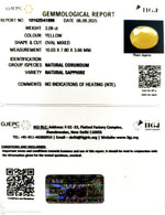 Load image into Gallery viewer, 3.09/CT Natural Yellow Sapphire With Govt Lab Certificate (4551)

