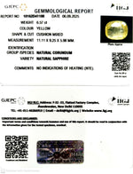 Load image into Gallery viewer, 6.57/CT Natural Yellow Sapphire With Govt Lab Certificate (23310)
