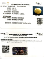 Load image into Gallery viewer, 4.53/CT Natural Yellow Sapphire With Govt Lab Certificate (1221)
