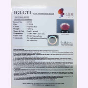 7.92 Ratti Natural New Burma Ruby with Govt Lab Certificate-(2331)