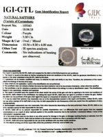 Load image into Gallery viewer, 3.50/CT Natural Purple Sapphire with Govt Lab Certificate-103543