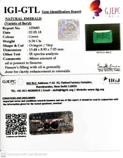 6.56/CT Natural Panna Stone with Govt. Lab Certificate-103683