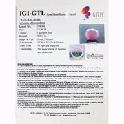 5.94 Ratti Natural New Burma Ruby with Govt. Lab Certificate-3441