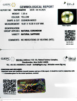 Load image into Gallery viewer, 7.20/CT Natural Yellow Sapphire With Govt Lab Certificate (23310)
