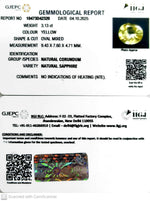 Load image into Gallery viewer, 3.13/CT Natural Yellow Sapphire With Govt Lab Certificate (45510)
