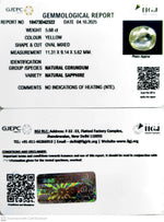 Load image into Gallery viewer, 5.68/CT Natural Yellow Sapphire With Govt Lab Certificate (23310)
