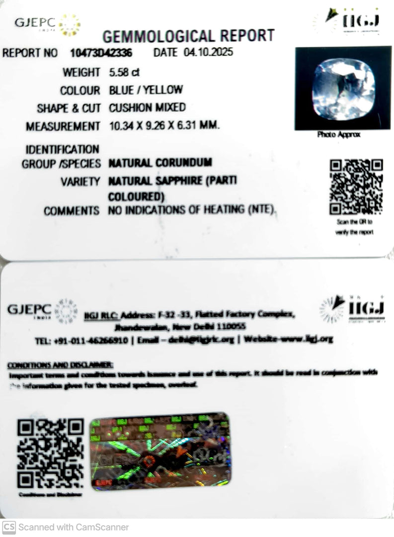 5.58/CT Natural Pitambari Stone with Govt Lab Certificate-10473D42336