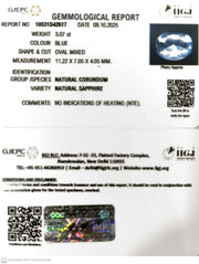 3.07/CT Natural Blue Sapphire with Govt Lab Certificate (16650)