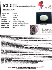 10.51 Ratti Natural Opal with Govt. Lab Certificate-(610)