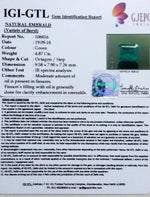 Load image into Gallery viewer, 4.87/CT Natural Emerald Stone with Govt. Lab Certified (23310)
