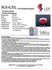 4.60 Ratti Natural Neo Burma Ruby with Govt Lab Certificate-(4551)
