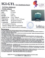 Load image into Gallery viewer, 9.80 Ratti Natural ZAMBIAN Panna Stone With Govt. Lab Certificate (3441)
