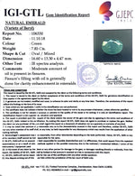 Load image into Gallery viewer, 8.71 Ratti Natural ZAMBIAN Panna Stone With Govt. Lab Certificate (3441)
