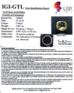 Load image into Gallery viewer, 3.86/CT Natural Yellow Sapphire With Govt Lab Certificate-YELSA9V
