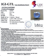 Load image into Gallery viewer, 7.41/CT Natural Blue Sapphire with Govt Lab Certificate-BLUSA9U
