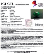 Load image into Gallery viewer, 6.43 Ratti Natural Panna Stone With Govt. Lab Certificate (3441)
