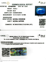 Load image into Gallery viewer, 10.90/CT Natural Blue Sapphire with Govt Lab Certificate (6771)
