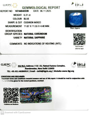 6.31/CT Natural Blue Sapphire with Govt Lab Certificate (4551)