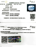 Load image into Gallery viewer, 5.88/CT Natural Blue Sapphire with Govt Lab Certificate (8991)