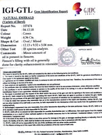 Load image into Gallery viewer, 4.36/CT Natural Emerald Stone With Govt. Lab Certificate (12210)
