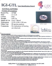 5.82/CT Natural Pink Sapphire with Govt Lab Certificate-107588