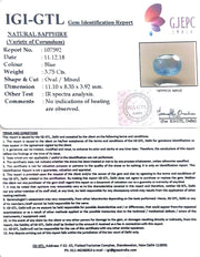 4.17 Ratti Natural Blue Sapphire with Govt Lab Certificate-(6771)