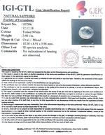 Load image into Gallery viewer, 4.39 Ratti Natural White Sapphire with Govt Lab Certificate-(4551)
