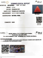 Load image into Gallery viewer, 7.27/CT Natural Red Coral With Govt. Lab Certificate-10815D43653