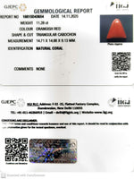 Load image into Gallery viewer, 11.28/CT Natural Red Coral With Govt. Lab Certificate-10815D43654