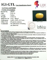 Load image into Gallery viewer, 15.16 Ratti Natural Yellow Sapphire with Govt Lab Certificate-(1221)
