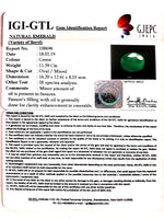 Load image into Gallery viewer, 11.39/CT Natural Panna Stone With Govt. Lab Certificate (6771)
