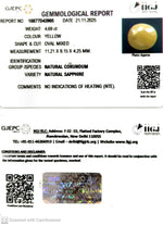 Load image into Gallery viewer, 4.69/CT Natural Yellow Sapphire With Govt Lab Certificate (2331)