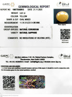 Load image into Gallery viewer, 5.67/CT Natural Yellow Sapphire With Govt Lab Certificate (2331)