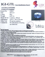 Load image into Gallery viewer, 4.83/CT Natural Blue Sapphire With Govt Lab Certified (YELSA9X)
