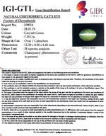 Load image into Gallery viewer, 8.06 Ratti Natural Chrysoberyl Cat&#39;s Eye With Govt. Lab Certificate-(6771)
