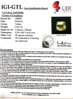 Load image into Gallery viewer, 5.63/CT Natural Yellow Sapphire With Govt Lab Certificate-YELSA9U
