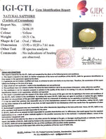 Load image into Gallery viewer, 10.21/CT Natural Yellow Sapphire with Govt Lab Certificate-(1221)
