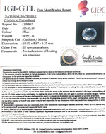 Load image into Gallery viewer, 4.99/CT Natural Blue Sapphire With Govt Lab Certificate-BLUSA9V
