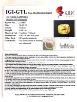 Load image into Gallery viewer, 4.94/CT Natural Yellow Sapphire With Govt Lab Certificate-67710
