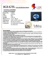 Load image into Gallery viewer, 3.96/CT Natural Blue Sapphire with Govt Lab Certificate-BLUSA9W

