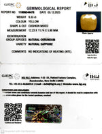 Load image into Gallery viewer, 9.33/CT Natural Yellow Sapphire With Govt Lab Certificate-11006D44478
