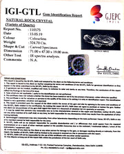 Natural Rock Crystal With Govt. Lab Certificate-60