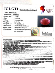 5.88 Ratti Natural Neo Burma Ruby with Govt Lab Certificate-(3441)