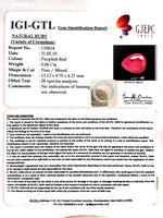 Load image into Gallery viewer, 5.06/CT Natural Mozambique Ruby with Govt. Lab Certificate-(RUBY9W)
