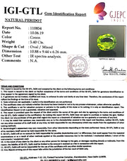 6.00 Ratti Natural Peridot With Govt.Lab Certificate-(4551)
