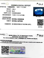 Load image into Gallery viewer, 5.48/CT Natural Blue Sapphire with Govt Lab Certificate (12210)