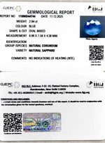 Load image into Gallery viewer, 3.26 Ratti Natural Blue Sapphire with Govt Lab Certificate-11090D44744