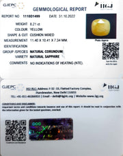 8.21/CT Natural Ceylonese Pukhraj Stone with Govt Lab Certificate-4551