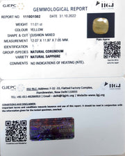 11.01/CT Natural Ceylonese Pukhraj with Govt Lab Certificate-6771